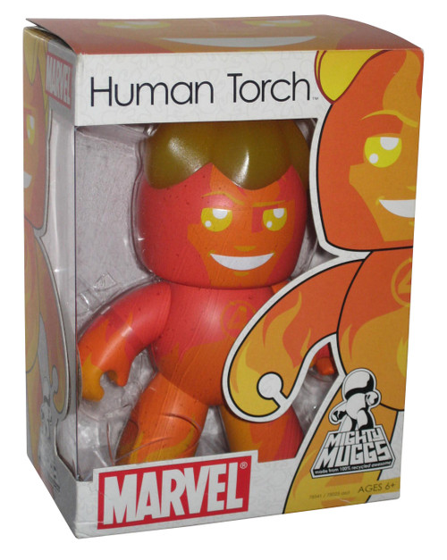 Marvel Mighty Muggs Fantastic Four Human Torch (2007) Hasbro Chunky Vinyl Figure
