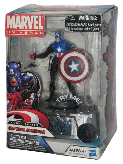 Marvel Universe Captain America Exclusive Comic Series Figure w/ Light Up Base
