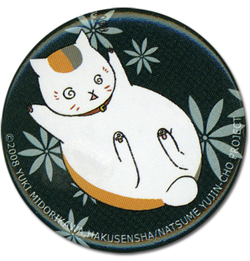 Natsume's Book of Friends Dizzy Nyanko Anime 1.25" Button GE-16157