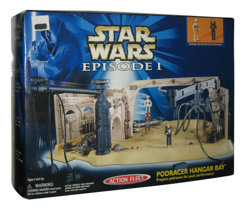 Star Wars Episode I Podracer Hangar Bay with Pit Droid & Mechanic Action Fleet Toy Set