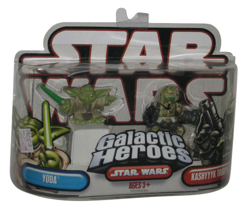 Star Wars Galactic Heroes Yoda & Kashyyyk Trooper (2006) Hasbro Figure Set