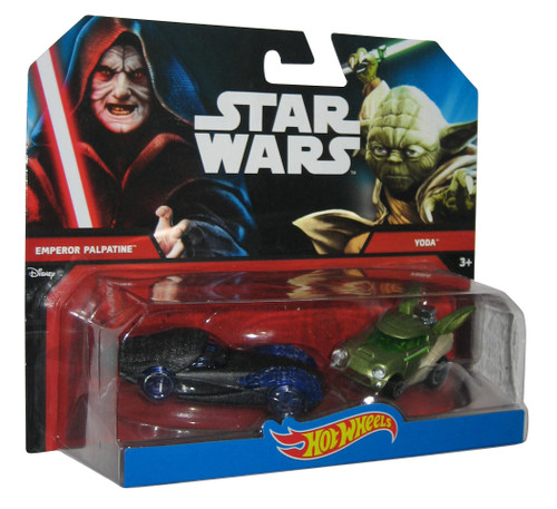 Star Wars Hot Wheels (2014) Emperor Palpatine vs. Yoda Characters Toy Car 2-Pack