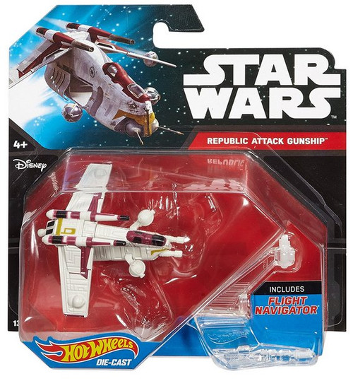 Star Wars Hot Wheels Republic Attack Gunship (2014) Mattel Die-Cast Vehicle Toy