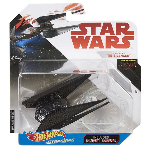 Star Wars Hot Wheels The Last Jedi Kylo Ren's Tie Silencer Starships Toy Car
