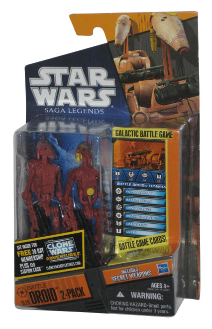 Star Wars Saga Legends Red Battle Droid (2010) Hasbro Figure Set 2-Pack SL20