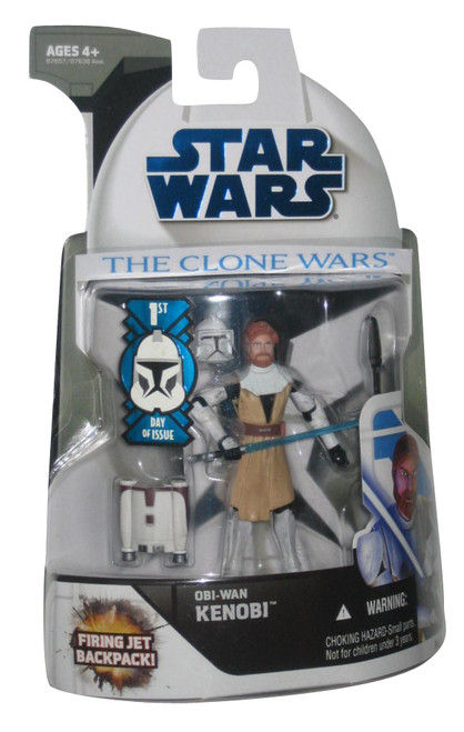 Star Wars The Clone Wars First Issue Obi-Wan Kenobi Action Figure w/ Firing Jet Backpack