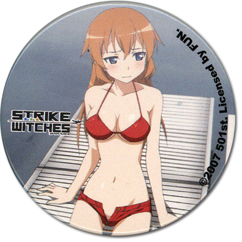 Strike Witches Shirley Anime Button GE-6841