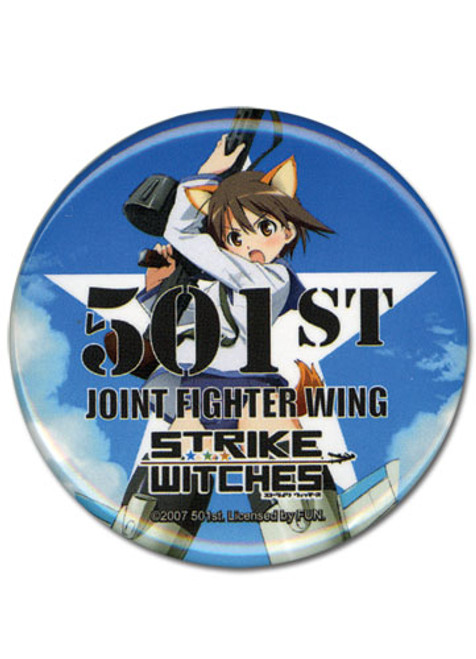 Strike Witches Yoshika Anime Button GE-6762