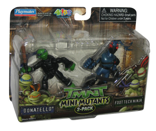 Teenage Mutant Ninja Turtles TMNT (2007) Mini Mutants Donatello vs Foot Tech Figure 2-Pack