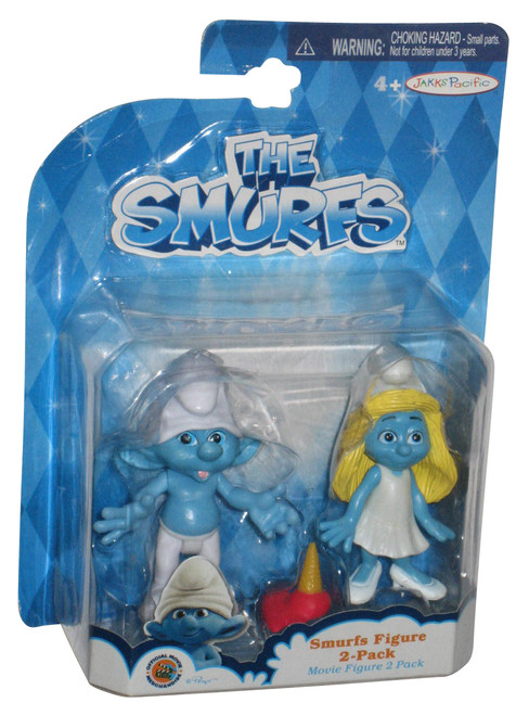 The Smurfs Movie Clumsy & Smurfette (2013) Jakks Pacific Figure Set 2-Pack