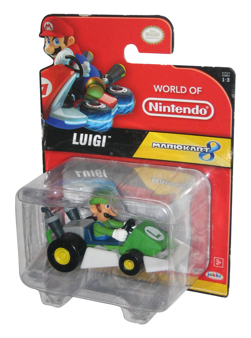 World of Nintendo Super Mario Kart 8 Luigi (2017) Jakks Pacific Figure