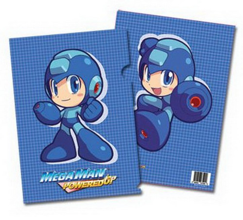 Mega Man Powered Up Video Game Blue File Folder GE-7599