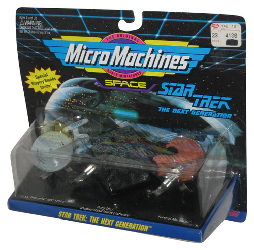 Star Trek The Next Generation (1993) Micro Machines Toy Set - (Ferengi Marauder / Borg Ship / Shuttlecraft)