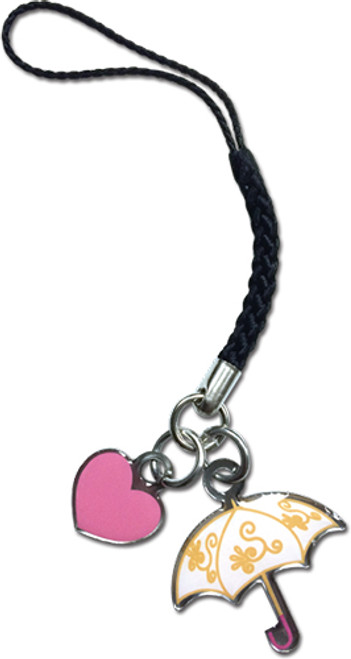 Sailor Moon Chibichibi Moon Heart Symbol & Umbrella Anime Cell Phone Charm Keychain GE-17533