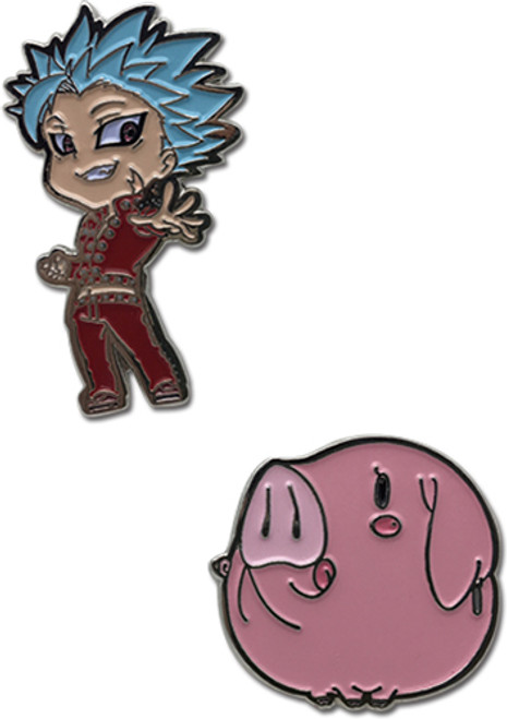 The Seven Deadly Sins Ban & Hawk Anime Pin Set GE-50673