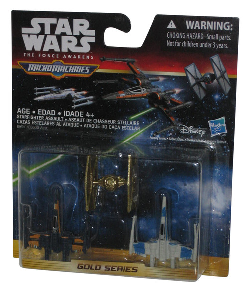 Star Wars Force Awakens Micro Machines (2015) Starfighter Assault Gold Series Mini Vehicle Set 3-Pack