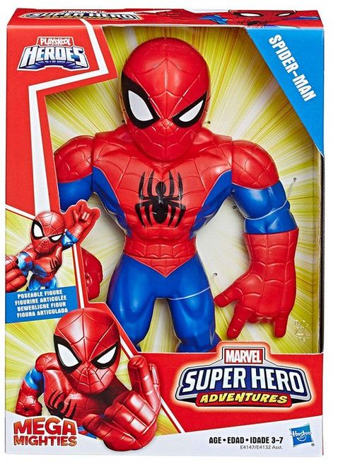 Marvel Super Hero Adventures Mega Mighties Spider-Man Playskool Heroes 10" Figure