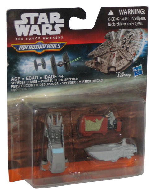 Star Wars The Force Awakens (2015) Micro Machines 3-Pack Speeder Chase Toy Set