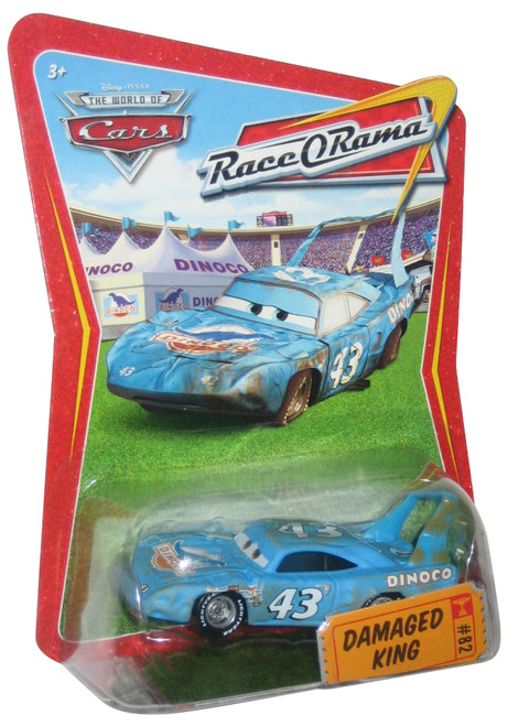Disney Pixar Cars Movie Series 4 Race-O-Rama Damaged King Die-Cast Vehicle Toy Car