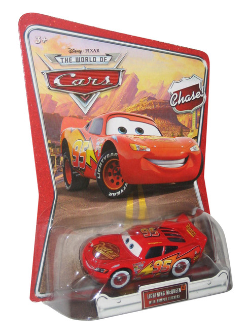 Disney Pixar Cars Lightning McQueen with Bumper Stickers Chase Toy Car