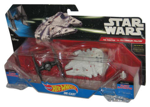 Star Wars Force Awakens Hot Wheels (2014) First Order TIE Fighter vs. Millenium Falcon Starship 2-Pack