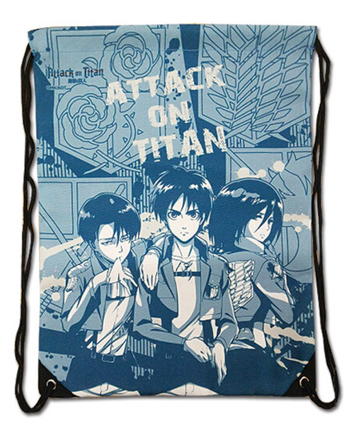 Attack On Titan Characters & Emblems Anime Drawstring Bag GE-82270