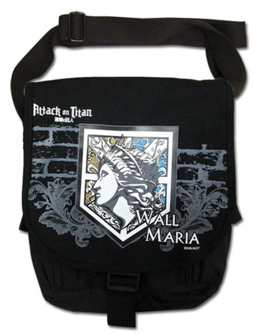 Attack On Titan Wall Maria Black Anime Messenger Bag GE-82301