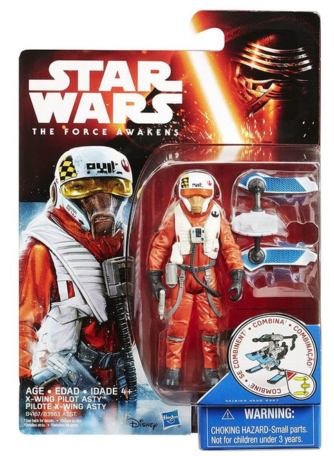 Star Wars The Force Awakens X-Wing Pilot Asty (2015) Hasbro 3.75 Inch Figure
