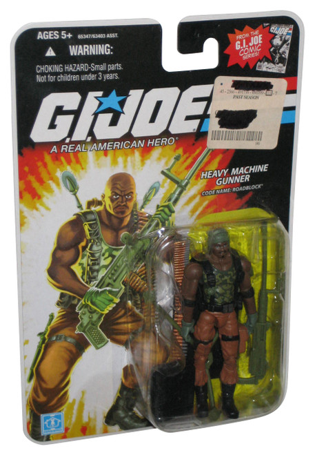 GI Joe Comic Series Roadblock Heavy Machine Gunner (2008) Hasbro 3.75 Inch Figure - (Dented Plastic)