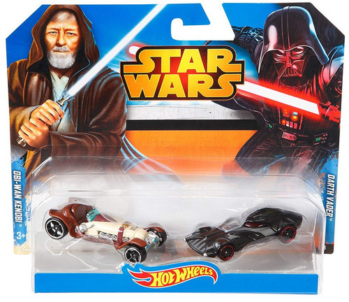 Star Wars Hot Wheels Obi-Wan Kenobi vs Darth Vader Toy Car 2-Pack