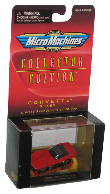 Micro Machines Collector Edition Corvette 1968 Red Convertible Removable Top Toy Car