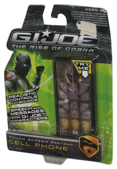 GI Joe Rise of Cobra Snake Eyes (2009) Hasbro Touch Screen Pretend Realistic Sounds & Speech Toy Cell Phone