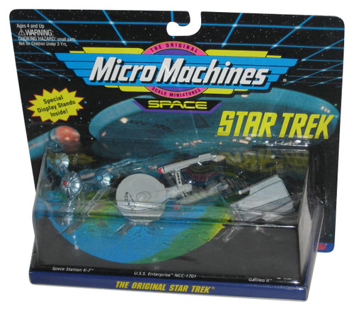 Star Trek The Original Micro Machines Toy Set - (Space Station K-7, USS Enterprise NCC-1701 & Galileo II)