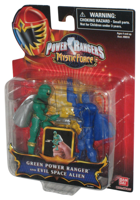 Power Rangers Mystic Force Evil Space Alien & Green Ranger (2006) Bandai Figure Set