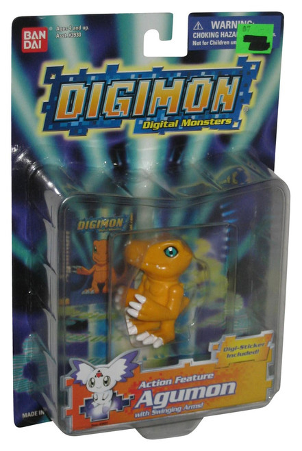Digimon Action Feature Agumon (2001) Bandai Figure w/ Swinging Arms
