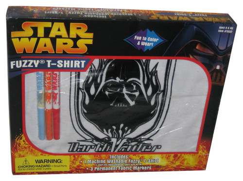 Star Wars Darth Vader Fuzzy T-Shirt (2005) Roseart Marker Kit - (Kids Size 14-16)