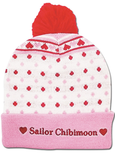 Sailor Moon Chibimoon Pink & White Anime Beanie Hat GE-32361