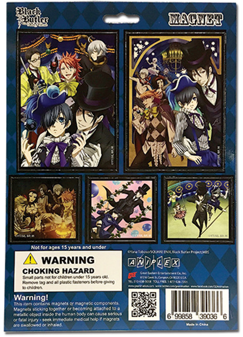 Black Butler Book of Circus Anime Magnet Set GE-39036