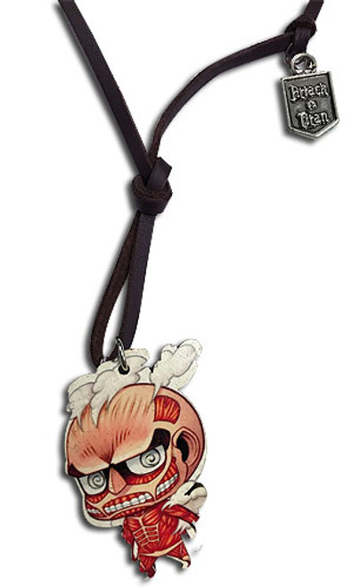 Attack On Titan Colossal Wooden Chibi Anime Necklace GE-904189