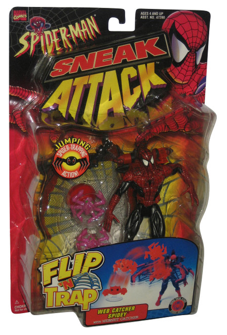 Marvel Spider-Man Sneak Attack Web Catcher Spidey (1998) Toy Biz Figure
