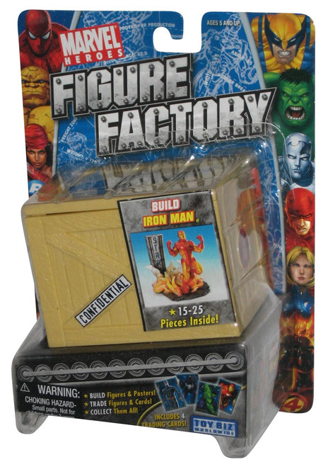 Marvel Build Factory (2005) Toy Biz Iron Man Figure w/ Crate