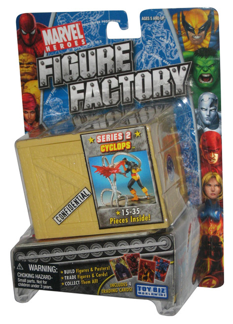 Marvel Build Figure Factory (2005) Toy Biz X-Men Cyclops w/ Crate