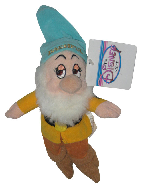 Disney Store Theme Parks Exclusive Snow White & The Seven Dwarfs Bashful 8-Inch Bean Bag Toy Plush w/ Tag