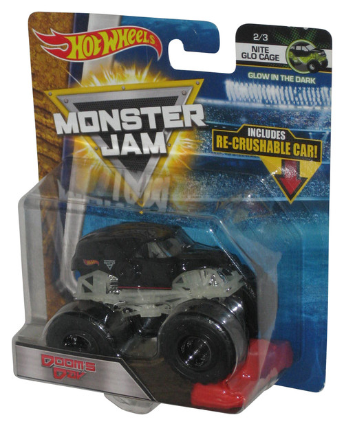 Hot Wheels Monster Jam Nite Glo Cage Dooms Day (2018) Mattel Toy Truck #2/3