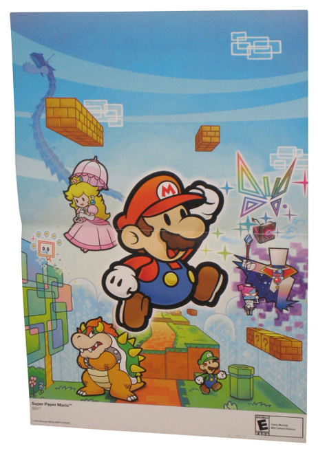 Nintendo Power Super Paper Mario Wii & Smash Bros. Brawl Double Sided Poster