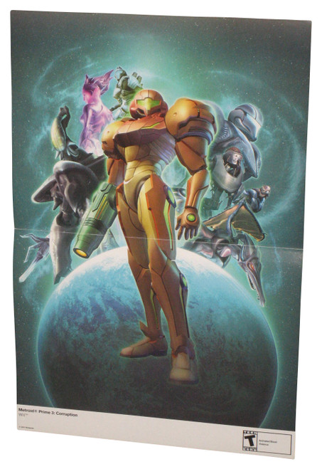 Nintendo Power Metroid Prime 3 Corruption Wii Double Sided Poster