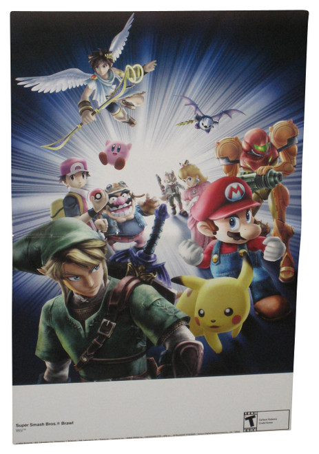 Nintendo Power Super Smash Bros. Brawl Wii Double Sided Poster