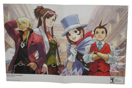 Nintendo Power Apollo Justice Ace Attorney & Mega Man ZX Advent Double Sided Poster