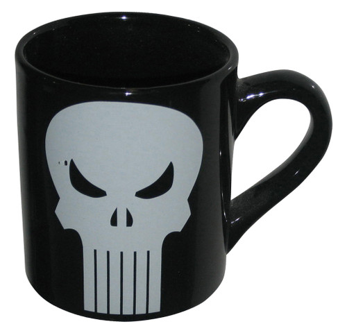 Marvel Comics The Punisher Skull Logo (2009) Silver Buffalo Licensed Black Mug