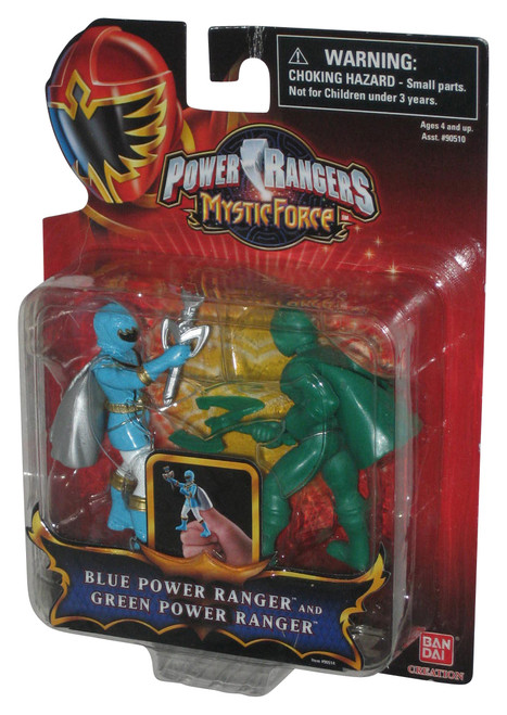 Power Rangers Mystic Force Blue & Green Ranger (2006) Bandai Figure Set